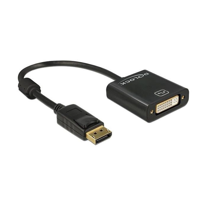 DELOCK 62601 Adaptador DisplayPort 1.2 Macho a DVI-I Hembra 4K 3840x2100 Negro DELOCK 62601 Adaptador DisplayPort 1.2 Macho a DVI-I Hembra 4K 3840x2100 Negro