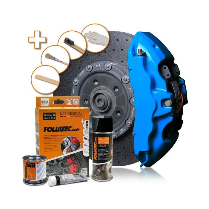 Foliatec FO2188 Pintura para Pinzas de Freno Azul GT - Kit Completo 3 Componentes, Brillo Duradero, Resistente Químicos y Corrosión, Cubre 4 Pinzas 0 Foliatec FO2188 Pintura para Pinzas de Freno Azul GT - Kit Completo 3 Componentes, Brillo Duradero, Resistente Químicos y Corrosión, Cubre 4 Pinzas 0