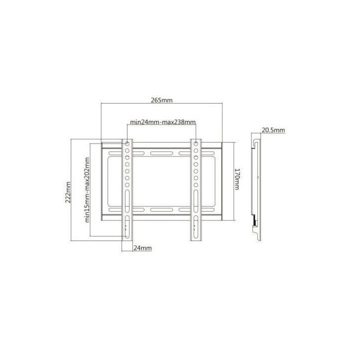 AISENS - SOPORTE ECO ULTRA DELGADO PARA MONITOR/TV 35KG DE 23-42, NEGRO 2 AISENS - SOPORTE ECO ULTRA DELGADO PARA MONITOR/TV 35KG DE 23-42, NEGRO 2