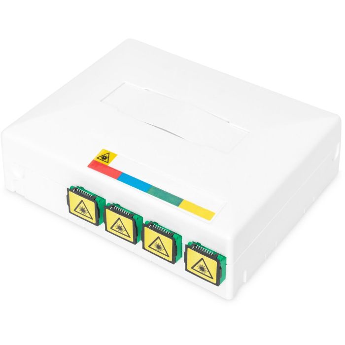 Digitus Carcasa FTTX/FTTH Vacía para 4x SC SX, Montaje en Pared, IP45, Blanco, 80x30x100mm, 400g