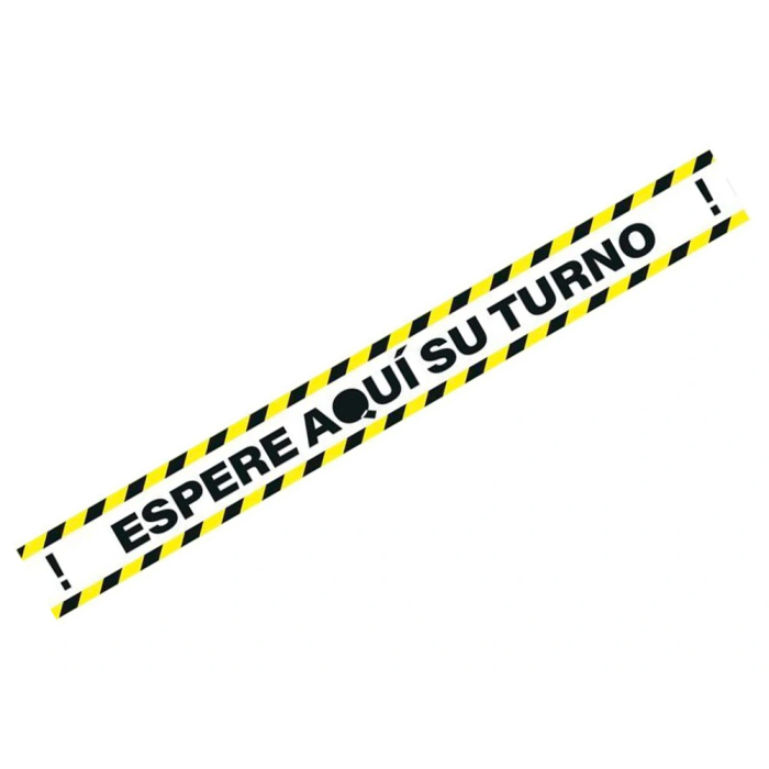 Archivo 2000 Pictograma Espere su Turno Mantenga la Distancia de Seguridad Vinilo Adhesivo 100x700 mm 1