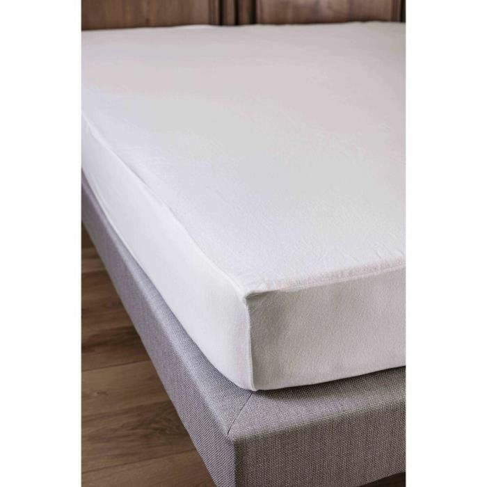 TOISON D'OR - Protección de ropa de cama - Comino - 100% algodón - 160x200cm - Blanco 1