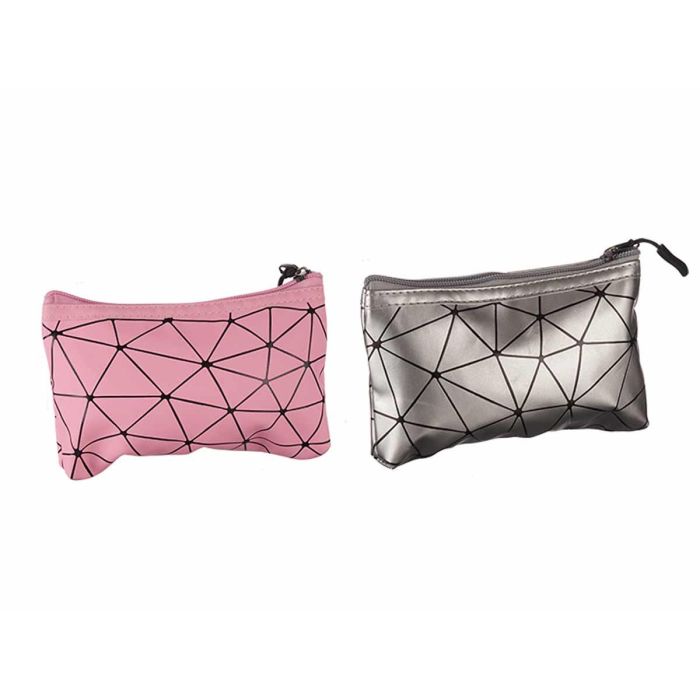 Neceser Rectangular Peq Surt Plata Rosa Berilo 12X2CM (24 Unidades) 1 Neceser Rectangular Peq Surt Plata Rosa Berilo 12X2CM (24 Unidades) 1