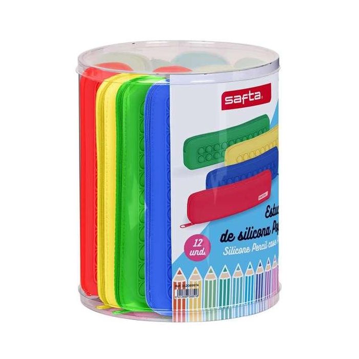 Bolso Escolar Safta Portatodo Estrecho Silicona Pop It Expositor De 12 Unidades 170x210 mm 1 Bolso Escolar Safta Portatodo Estrecho Silicona Pop It Expositor De 12 Unidades 170x210 mm 1