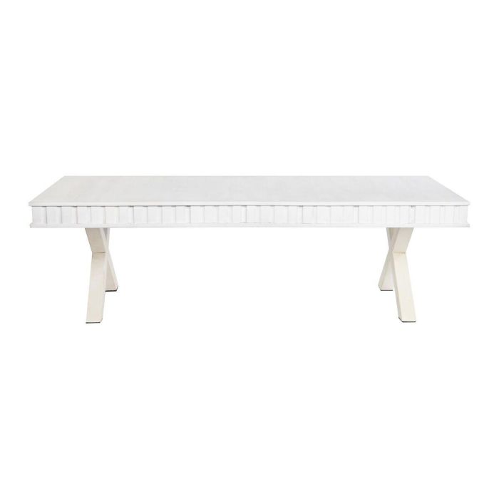 Mesa Centro Moderno DKD Home Decor Blanco 70 x 42 x 140 cm 2