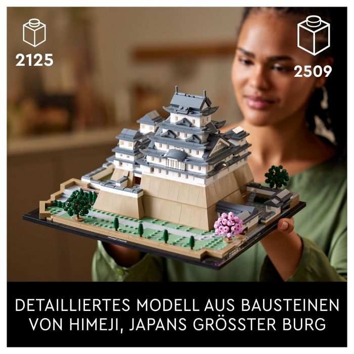 Lego Architecture 21060 Kit de Construcción del Modelo del Castillo Himeji para Adultos Fanáticos de la Cultura Japonesa