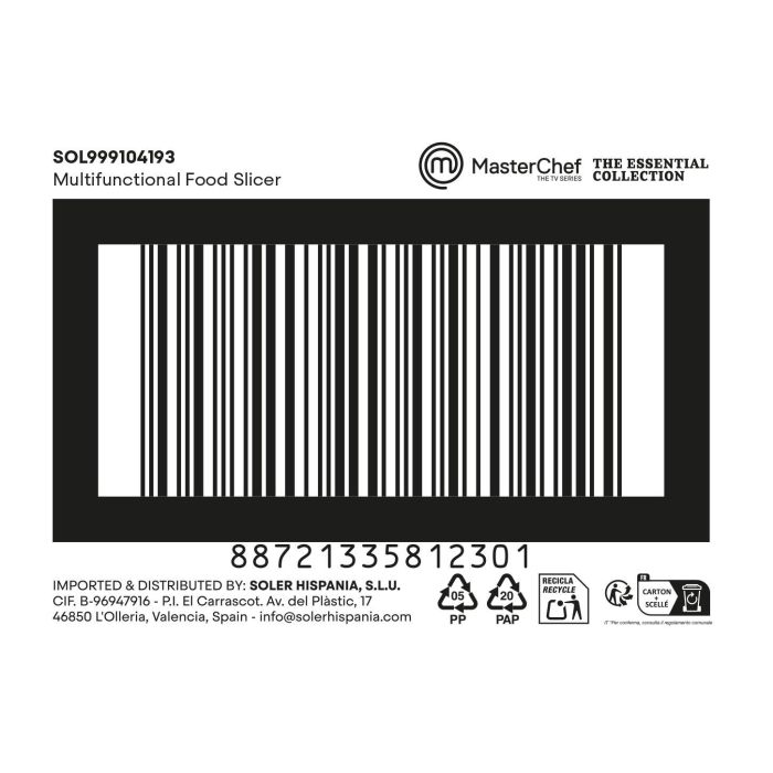 Inde Rallador Multifunciones 10,1x22x13,3 cm (6 Unidades) 1