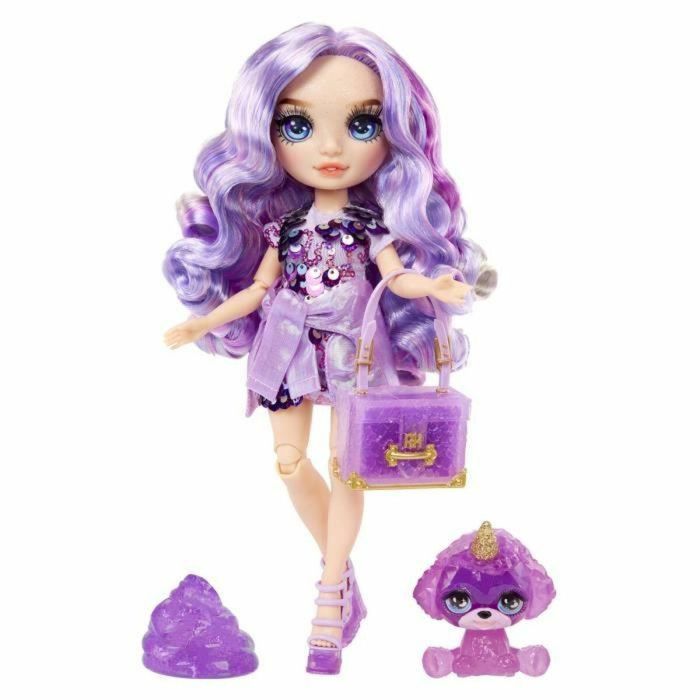 Muñeca violet articulada rainbow world 22 cm. con mascota y accesorios Muñeca violet articulada rainbow world 22 cm. con mascota y accesorios