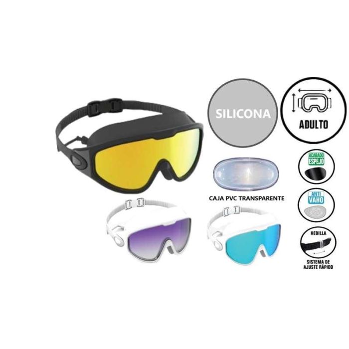 Lente natación adulto silicona con lente de pc polarizada efecto espejo - modelos surtidos 1 Lente natación adulto silicona con lente de pc polarizada efecto espejo - modelos surtidos 1