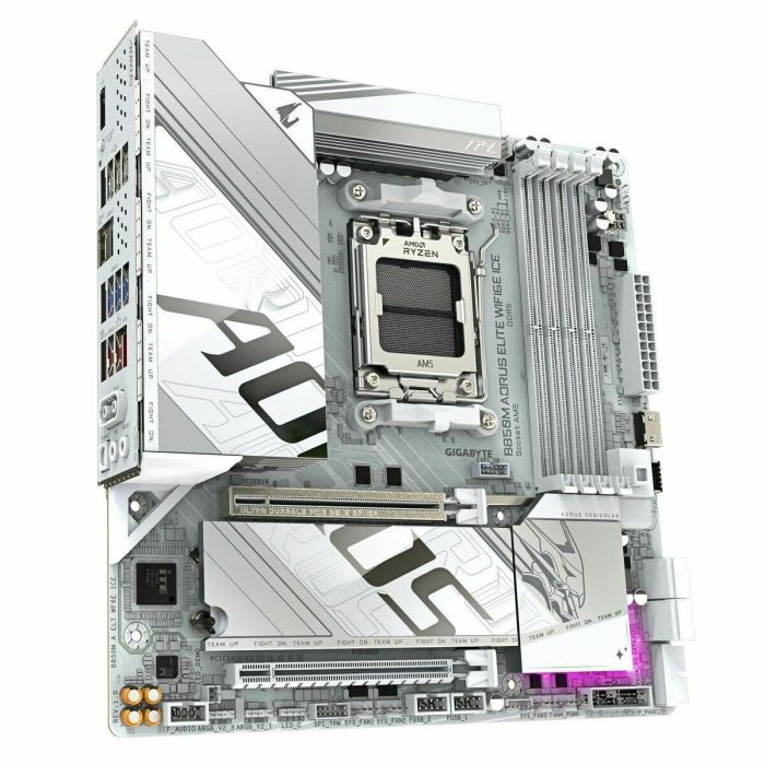 Gigabyte B850M AORUS ELITE WIFI6E ICE Placa Base - AMD Ryzen 9000, DDR5 8200MHz, WiFi 7, USB 3.2 Gen 2, 9MB85MEI6-00-G10 8 Gigabyte B850M AORUS ELITE WIFI6E ICE Placa Base - AMD Ryzen 9000, DDR5 8200MHz, WiFi 7, USB 3.2 Gen 2, 9MB85MEI6-00-G10 8