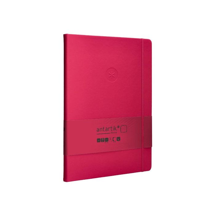 Cuaderno Con Gomilla Antartik Notes Tapa Dura A4 Hojas Puntos Burdeos 100 Hojas 80 gr Fsc 4