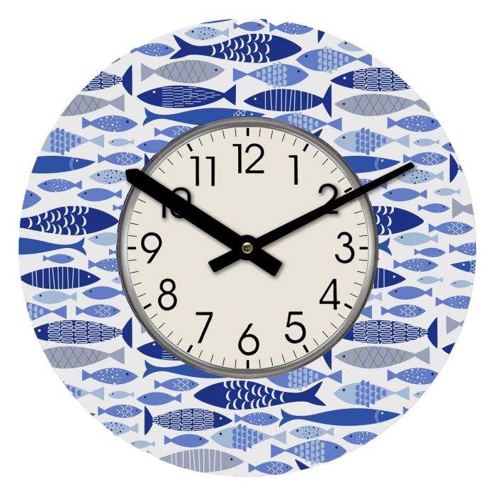 Reloj de Pared Versa Madera Peces 4 x 30 x 30 cm Reloj de Pared Versa Madera Peces 4 x 30 x 30 cm