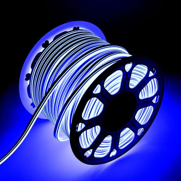 Tira LED Manguera "Neon Flex" 6W 6000ºK 220VAC 8x18mm Doble 120xSMD2835 6W/M x1M 40.000H  [HO-NSPVC8x16DOY220CW] 45