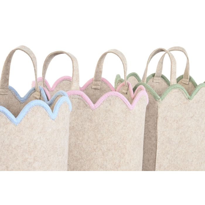 Cesta Kids DKD Home Decor Rosa Verde 30 x 39 x 30 cm (6 Unidades) 1 Cesta Kids DKD Home Decor Rosa Verde 30 x 39 x 30 cm (6 Unidades) 1