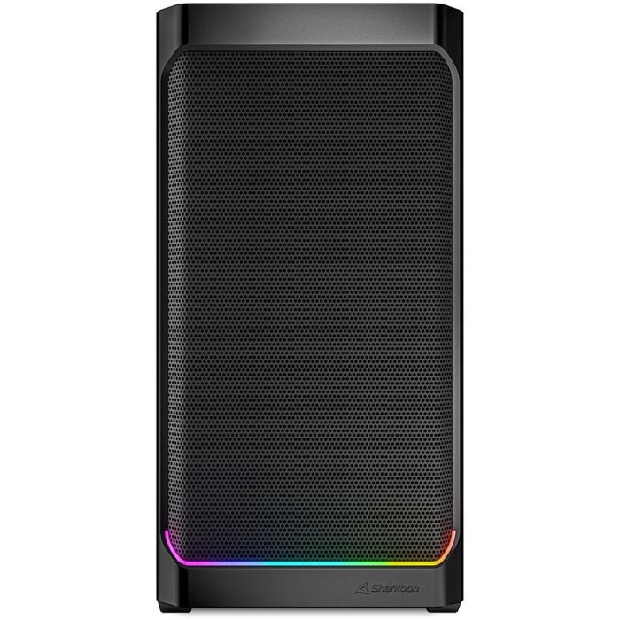 Sharkoon MK4 RGB Strip Caja Micro Torre Negro para Placas Base Micro-ATX/BTF con USB-C y Ventiladores Preinstalados 1