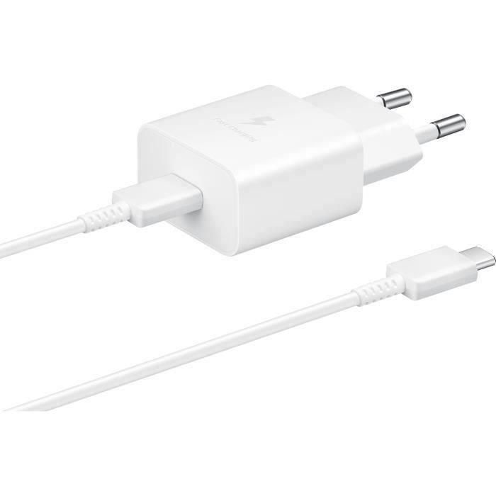 Samsung Cargador de Pared 15W USB-C Blanco + Cable USB-C a USB-C 1M Blanco EP-T1510XWEGEU
