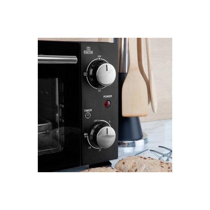 Orbegozo 18066 Horno de Sobremesa Eléctrico HO 985, 800W, 10L, Negro, con Temporizador 30 Minutos y Selector de Calor Superior Inferior Simultáneo. 3 Orbegozo 18066 Horno de Sobremesa Eléctrico HO 985, 800W, 10L, Negro, con Temporizador 30 Minutos y Selector de Calor Superior Inferior Simultáneo. 3