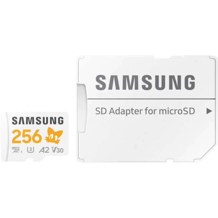 SAMSUNG MB-MD256S Tarjeta MicroSDXC de 256 GB, Clase 10, UHS-I, Velocidad de 180 MB/s, Incluye Adaptador SD 5