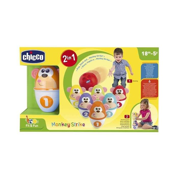 Chicco Juego de Bolos Animales con Pelota 11x15x9 cm Juguete Infantil 7