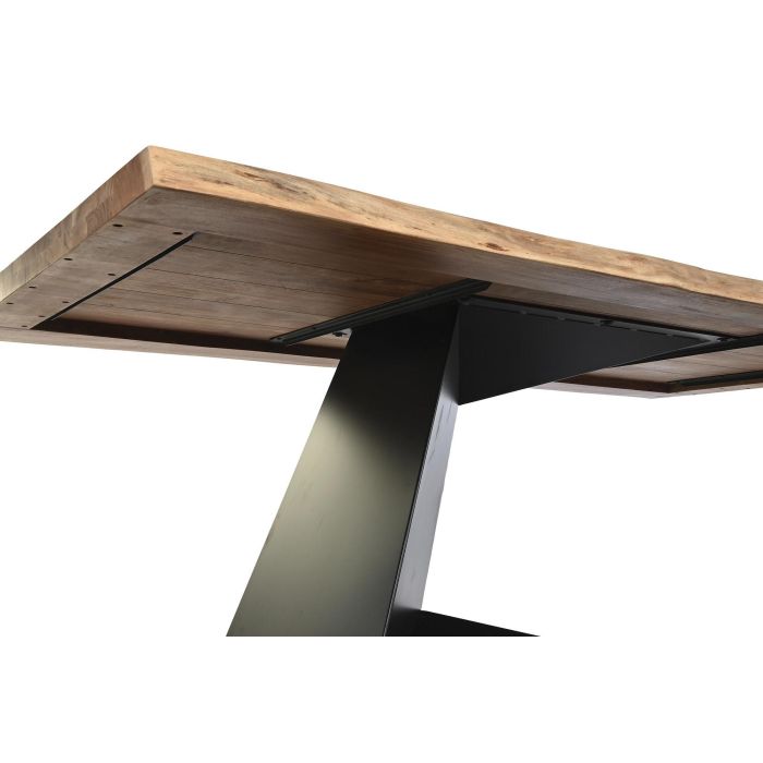 DKD Home Decor Mesa Comedor Moderno Natural Blanco Madera de Acacia y Metal 100 x 76 x 200 cm 4 DKD Home Decor Mesa Comedor Moderno Natural Blanco Madera de Acacia y Metal 100 x 76 x 200 cm 4