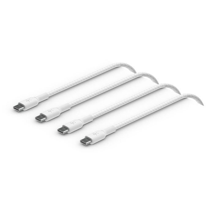 Cable USB-C Belkin CAB004BT2MWH2PK Blanco 2 m (2 Unidades) 6 Cable USB-C Belkin CAB004BT2MWH2PK Blanco 2 m (2 Unidades) 6
