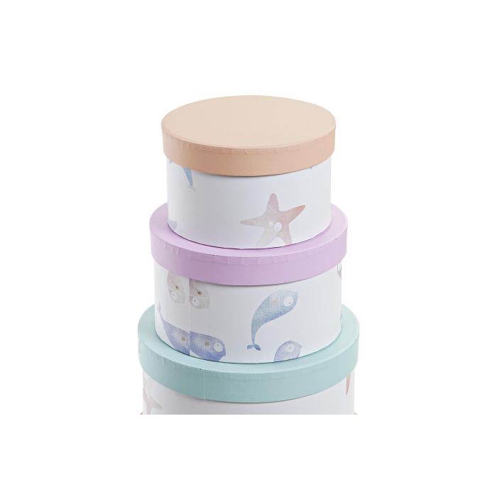 Caja Kids DKD Home Decor Azul Lila 37.5 x 18 x 37.5 cm Set de 10 1 Caja Kids DKD Home Decor Azul Lila 37.5 x 18 x 37.5 cm Set de 10 1