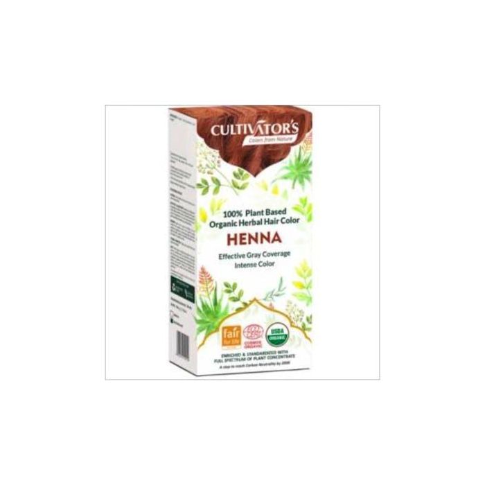 CULTIVATORS Tinte Orgánico de Henna para Cabello Ecocert 100g – Cobertura 100% Canas, Vegano y Natural