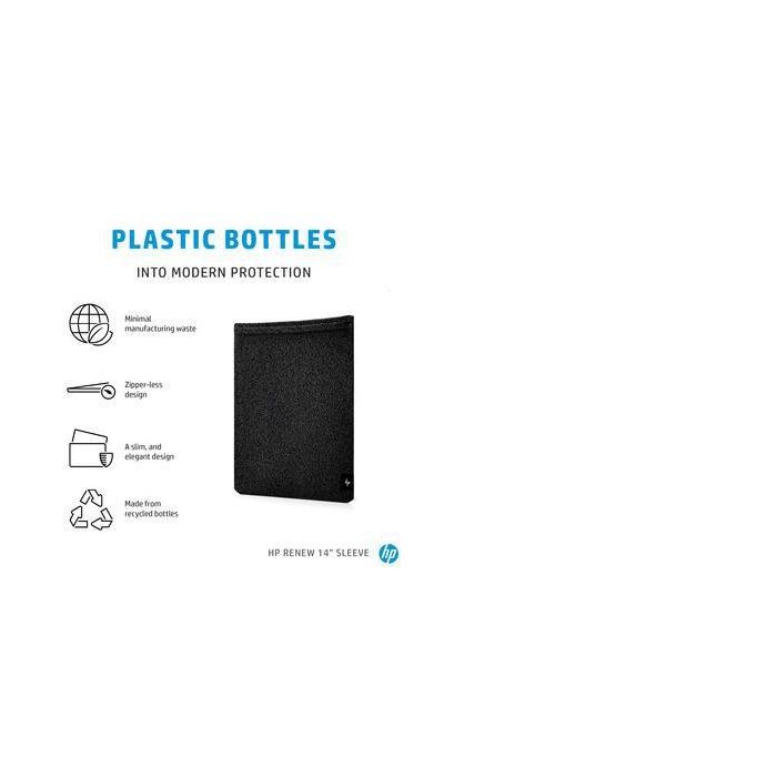 HP Renew Funda para Portátil de 14 Pulgadas - Fabricada con Botellas de Plástico Recicladas para un Estilo Sostenible y Protección Elegante 6