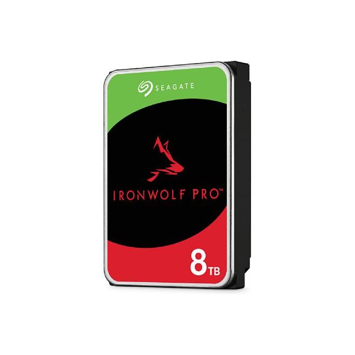 Seagate IronWolf Pro ST8000NT001 Disco Duro Interno NAS 8TB 3.5" SATA 6Gb/s 7200RPM 256MB Caché CMR