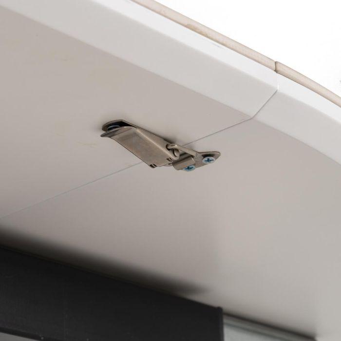 Mesa Extensible Blanco-Negro 120 X 120 X 75 cm