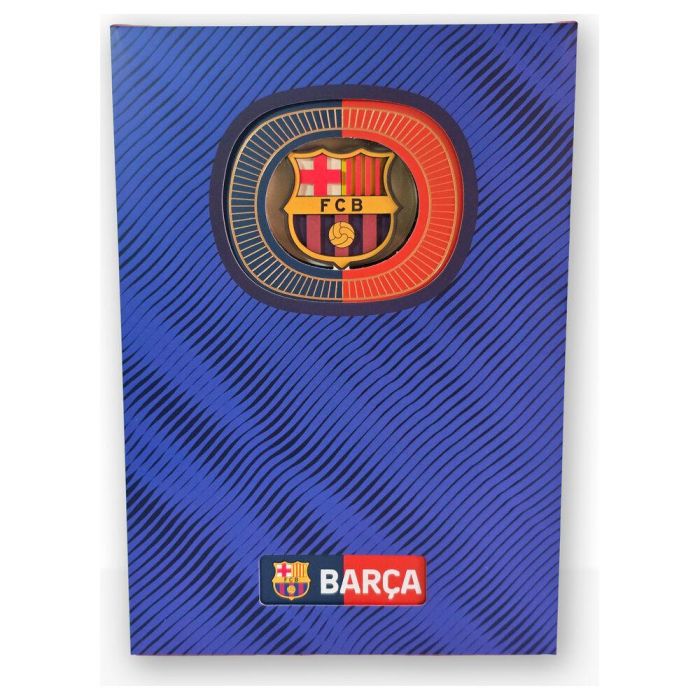 FC Barcelona Cuaderno A5 con Escudo 3D, 120 Páginas sin Pautar, Oficial Blaugrana