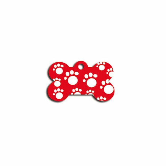 Placa identificativa para collar Imarc Bone Rojo 1 Placa identificativa para collar Imarc Bone Rojo 1