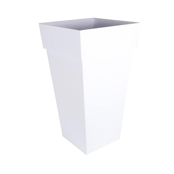 Maceta toscana EDA XXL - Cuadrada - 43.3 x 43.3 x H 80 cm - 98 L - Blanco 2 Maceta toscana EDA XXL - Cuadrada - 43.3 x 43.3 x H 80 cm - 98 L - Blanco 2