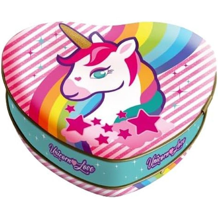 Lorenay Unicorn Corazón Cofre Metal Eau de Toilette 50ml + pintalabios Lote 4 pz 5 Lorenay Unicorn Corazón Cofre Metal Eau de Toilette 50ml + pintalabios Lote 4 pz 5