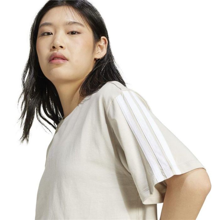 Camiseta de Manga Corta Mujer Adidas Beige 15-16 Años 2