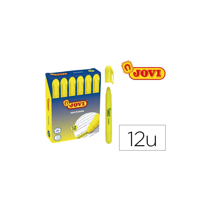 Jovi Marcador Fluorescente De Gel En Stick 140 mm Amarillo Caja 12 Ud 0 Jovi Marcador Fluorescente De Gel En Stick 140 mm Amarillo Caja 12 Ud 0