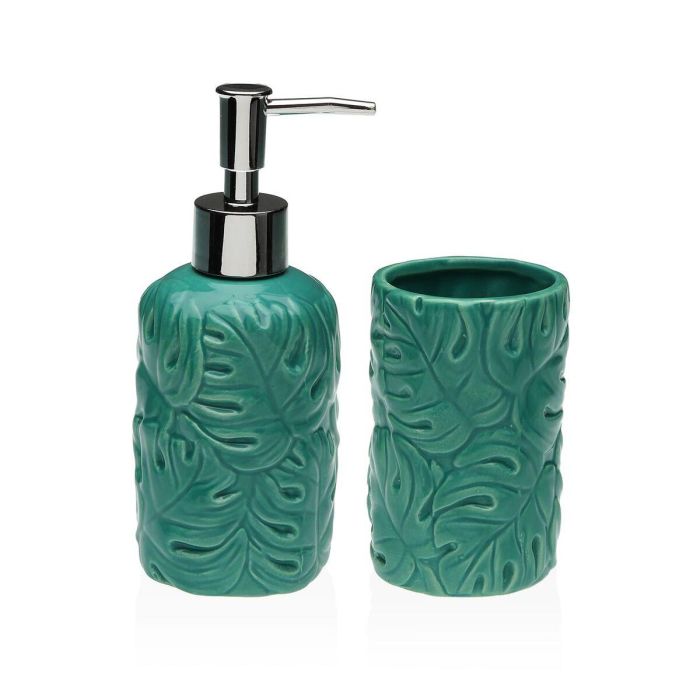 Set de Baño Versa Verde Dolomita 6,8 x 17 x 6,8 cm Set de Baño Versa Verde Dolomita 6,8 x 17 x 6,8 cm