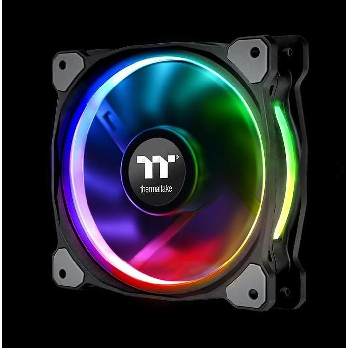 140mm Thermaltake Riing Plus 14 LED RGB Radiator Fan TT Premium Black 3 Pack 0 140mm Thermaltake Riing Plus 14 LED RGB Radiator Fan TT Premium Black 3 Pack 0