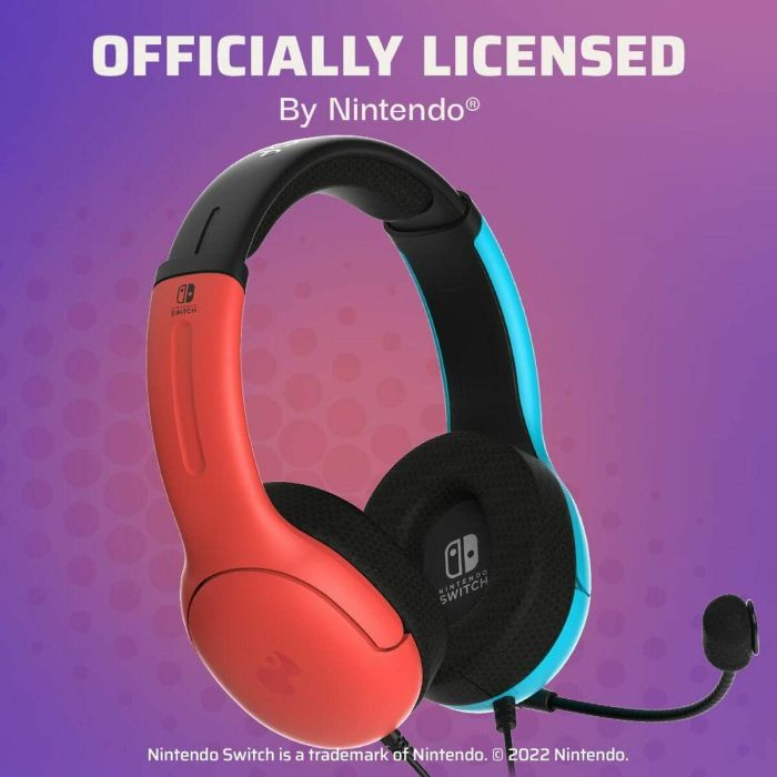 PDP LVL40 Auricular gaming con micrófono flexible y cancelación de ruido, altavoces 40mm, ligero y cómodo para Nintendo Switch azul/rojo 10 PDP LVL40 Auricular gaming con micrófono flexible y cancelación de ruido, altavoces 40mm, ligero y cómodo para Nintendo Switch azul/rojo 10