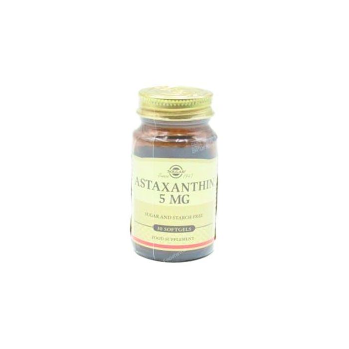 SOLGAR Astaxantina 5 mg 30 Cápsulas Blandas - Complejo para Protección Celular