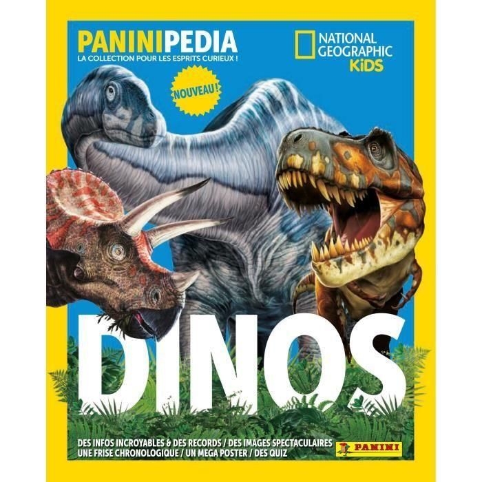 Álbum para tarjetas coleccionables - PANINI - DINOS NATIONAL GEOGRAPHIC KIDS - PANINIPEDIA 1