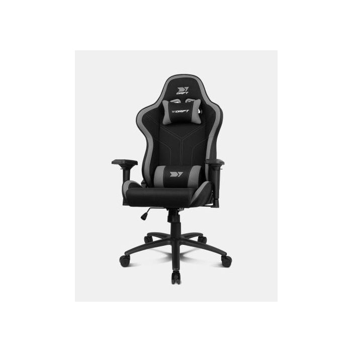 DRIFT DR110BGRAY silla para videojuegos Butaca para jugar Asiento acolchado Negro, Gris