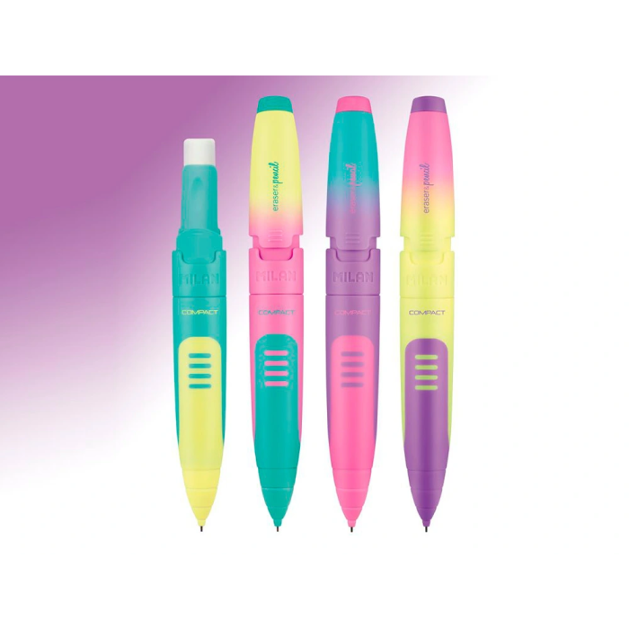 Milan Portaminas Compact Sunset 0,7 mm con Goma de Borrar Colores Surtidos 1