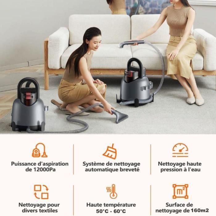 Eziclean EZI3760372550301 Limpiador Extractor Quitamanchas W4 para Sofás y Alfombras - 850W - Depósito 1,4L - Cable 5m 1 Eziclean EZI3760372550301 Limpiador Extractor Quitamanchas W4 para Sofás y Alfombras - 850W - Depósito 1,4L - Cable 5m 1