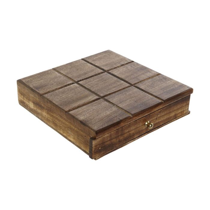 Juego Colonial DKD Home Decor Natural Plateado 18 x 4 x 18 cm Set de 2 2