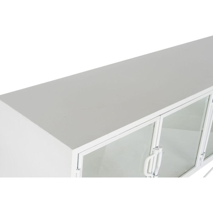 Consola DKD Home Decor Blanco Metal Cristal 120 x 35 x 80 cm 7 Consola DKD Home Decor Blanco Metal Cristal 120 x 35 x 80 cm 7