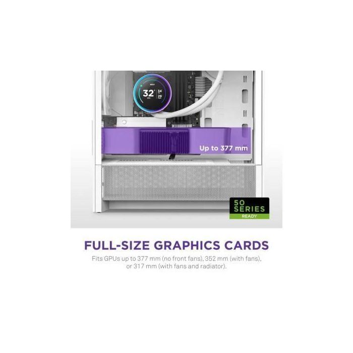 NZXT CC-H31FW-01 H9 H3 Flow Midi Tower PC Blanco, Cristal Templado y Ventana Lateral, compatible ATX/Micro-ATX/Mini-ITX 3