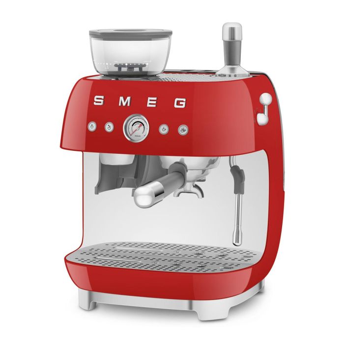 Smeg Espresso Machine 50'Style With Integrated Grinder Red EGF03RDEU 3