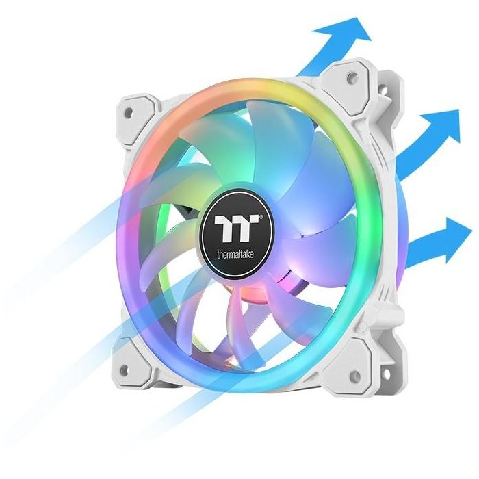 120mm Thermaltake SWAFAN 12 RGB Radiator Fan TT Premium Edition White 3 Pack 1 120mm Thermaltake SWAFAN 12 RGB Radiator Fan TT Premium Edition White 3 Pack 1