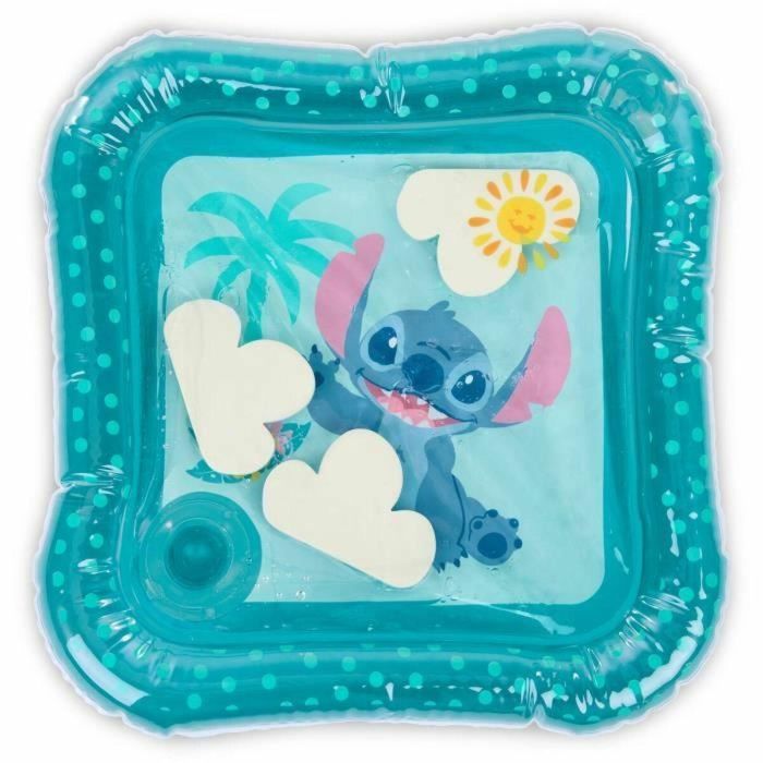 Bright Starts Colchoneta de Agua para Bebés Stitch, Juego Sensorial Educativo Hinchable, BRI0074451174443, Fácil de Limpiar, Plegable, Desde Nacimiento
